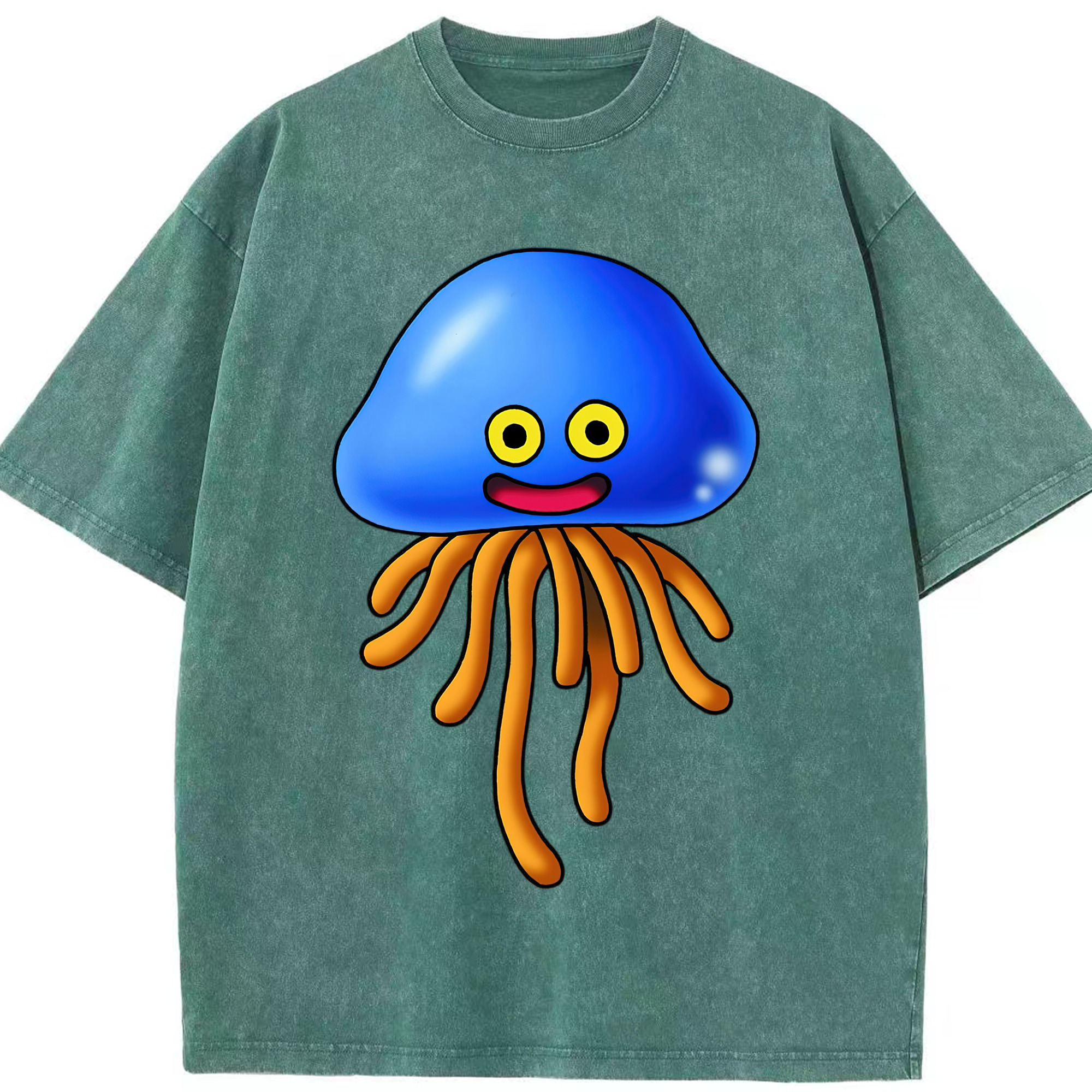 （画像用） ドラゴンクエスト Doragon Kuesuto Dragon Quest 綿100% ヴィンテージ風 半袖Tシャツ（フロントプリント）